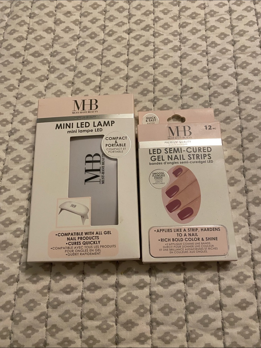 Mini LED Lamp with LED Semi-Cured Gel Nail Strips
